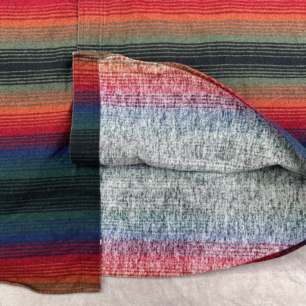 Woolrich Shacket Mens XXL Serape John Rich & Bros Heavyweight Shirt Chamois VTG - Picture 4 of 9